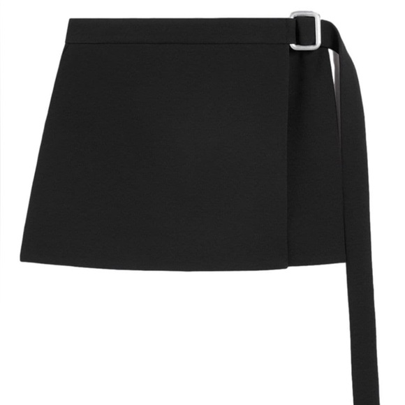 Ann Demeulemeester Dresses & Skirts - Ann Demeulemeester Black Mini  wrap Skirt with Silver Buckle